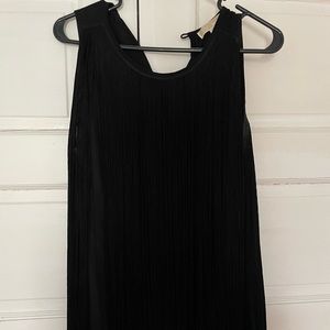 Michael Kors black fringe tank top